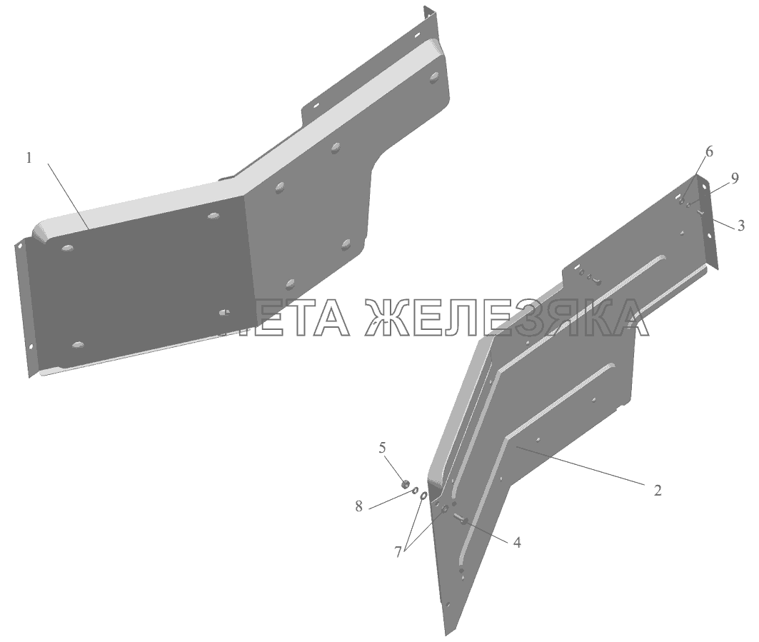 Установка экранов 555132-8400030-070 МАЗ-555102, 5551А2