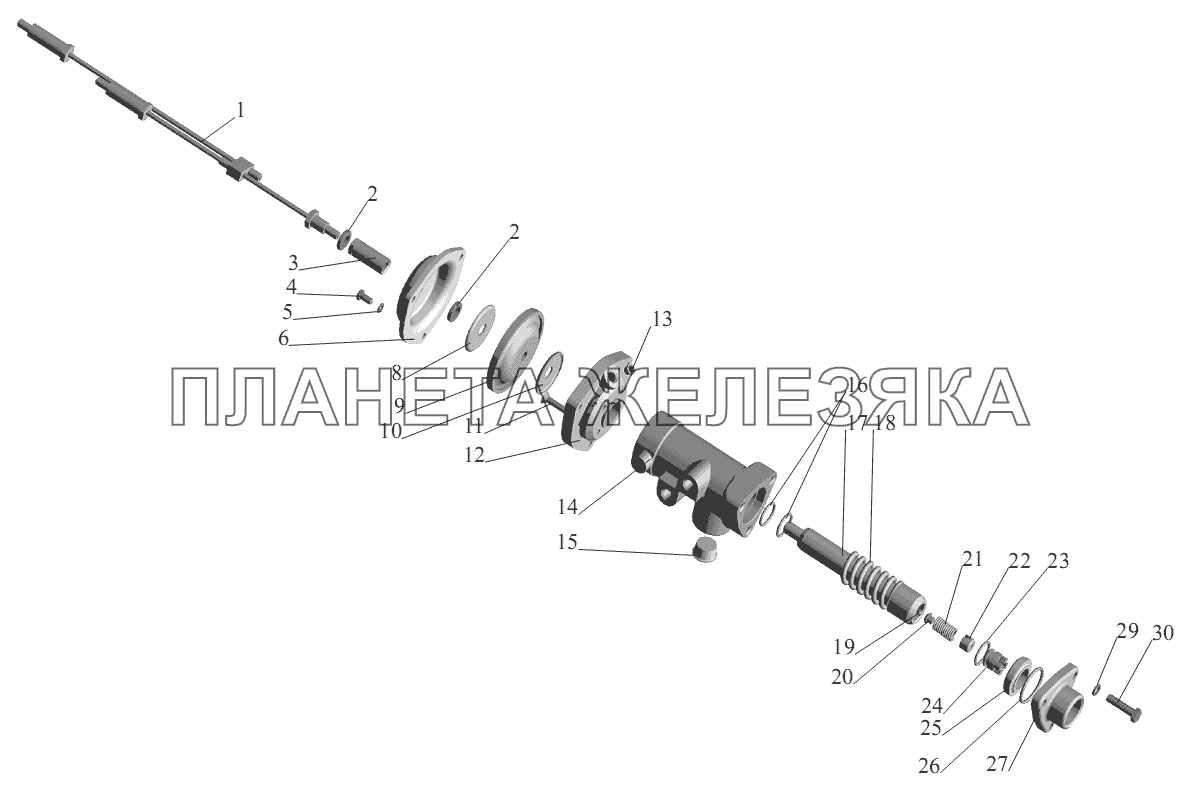 Клапан 5551-8607010 МАЗ-555102, 5551А2