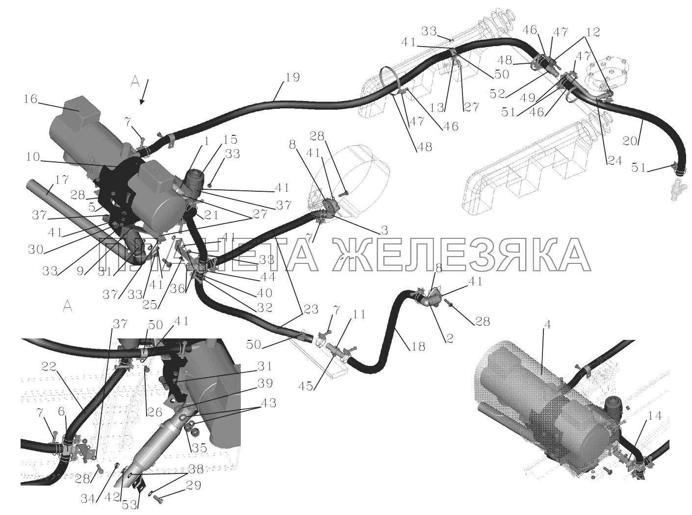Установка подогревателя 555140-1015001 МАЗ-555102, 5551А2