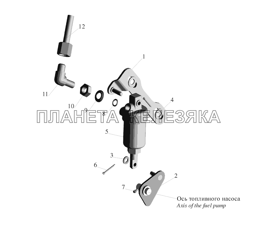 Цилиндр останова двигателя 543205-3570004 МАЗ-555142