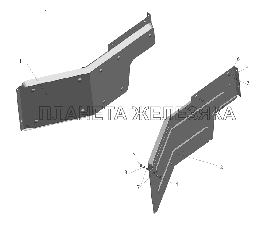 Установка экранов 555132-8400030-070 МАЗ-555142