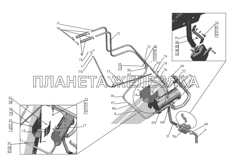 Установка подогревателя 555142-1015001-010 МАЗ-555142