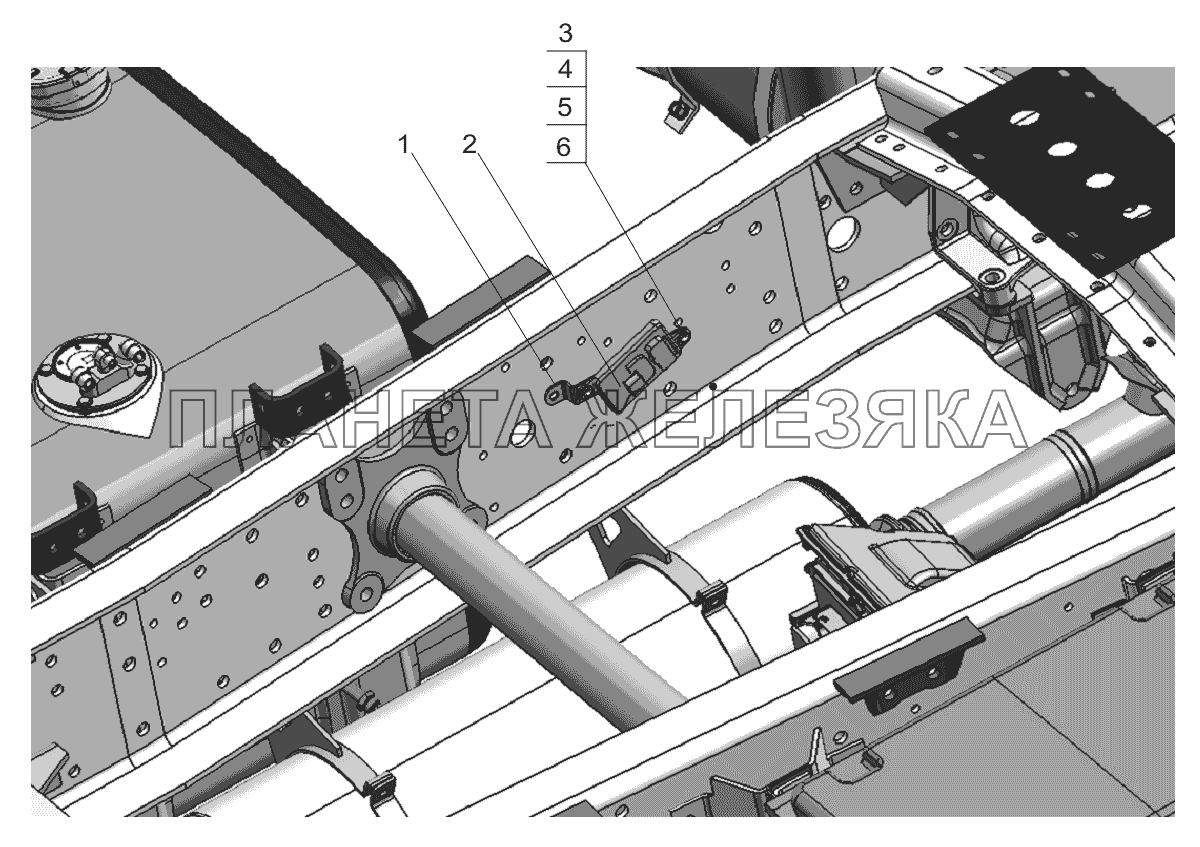 Установка датчика NOx на автомобили МАЗ-534035, 555035 МАЗ-631236