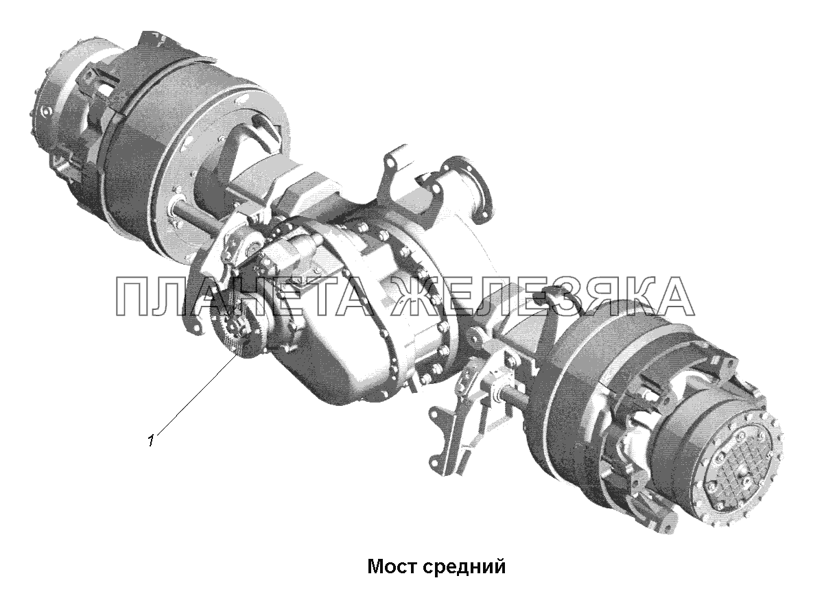 Мост средний\Мост средний МАЗ-631705, 631708
