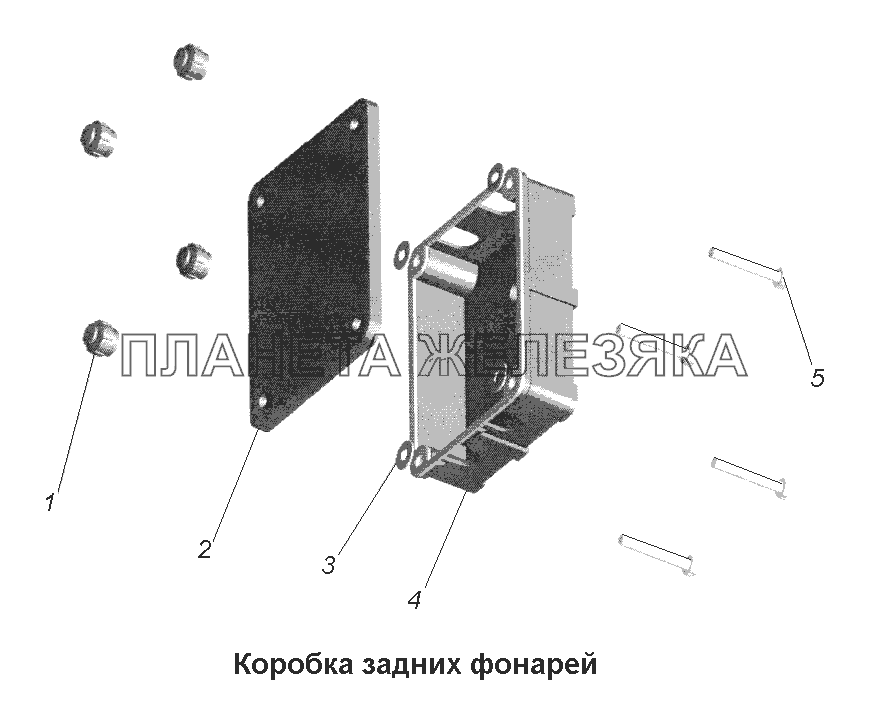 Электрооборудование\Коробка задних фонарей МАЗ-631705, 631708