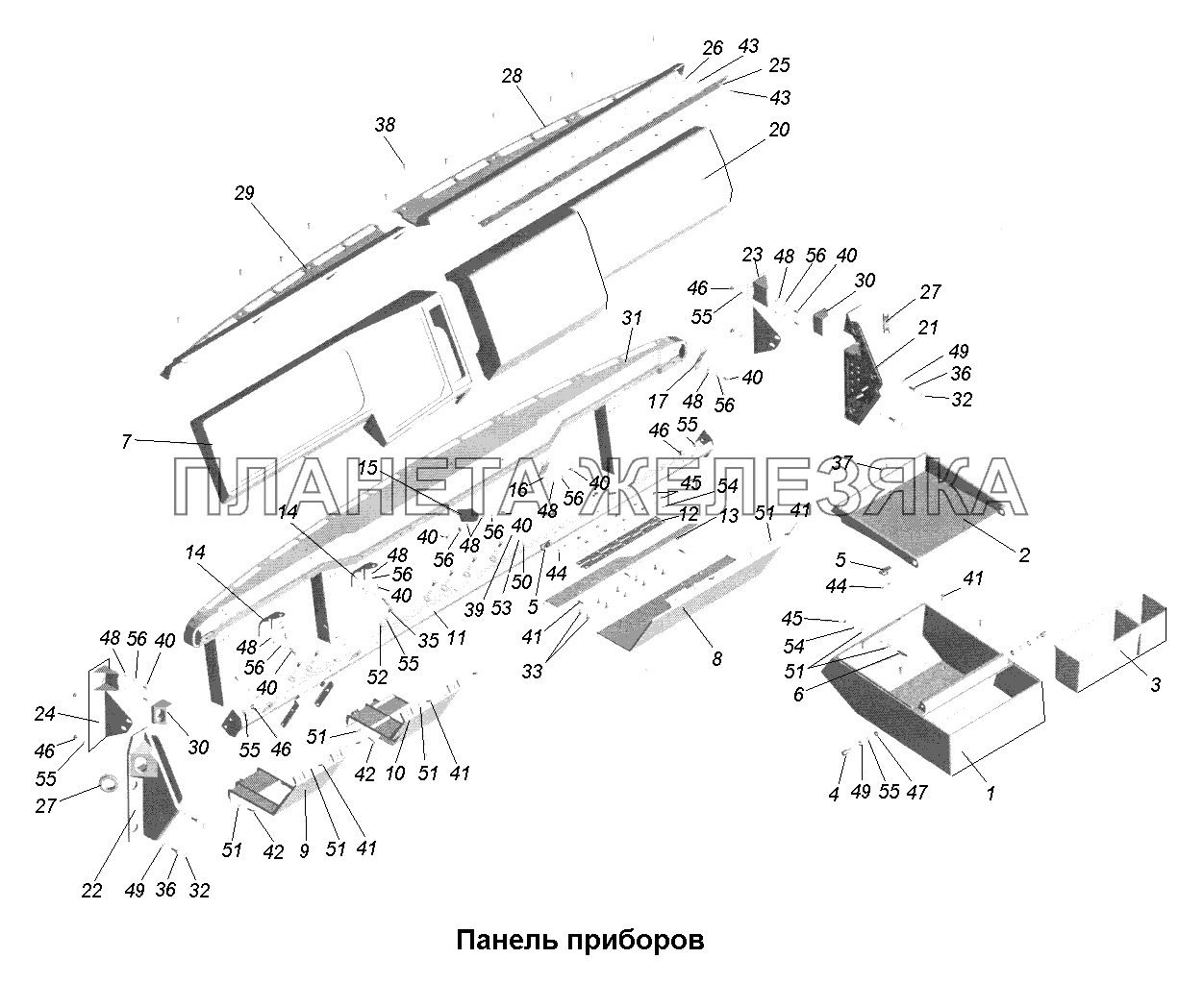 Кабина\Панель приборов МАЗ-631705, 631708