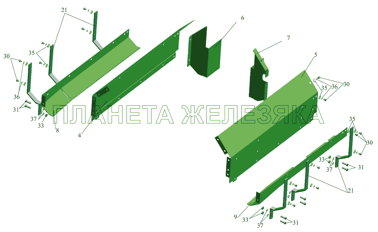 Установка шумоизоляционных экранов  642208-1061003 МАЗ-642505, 642508