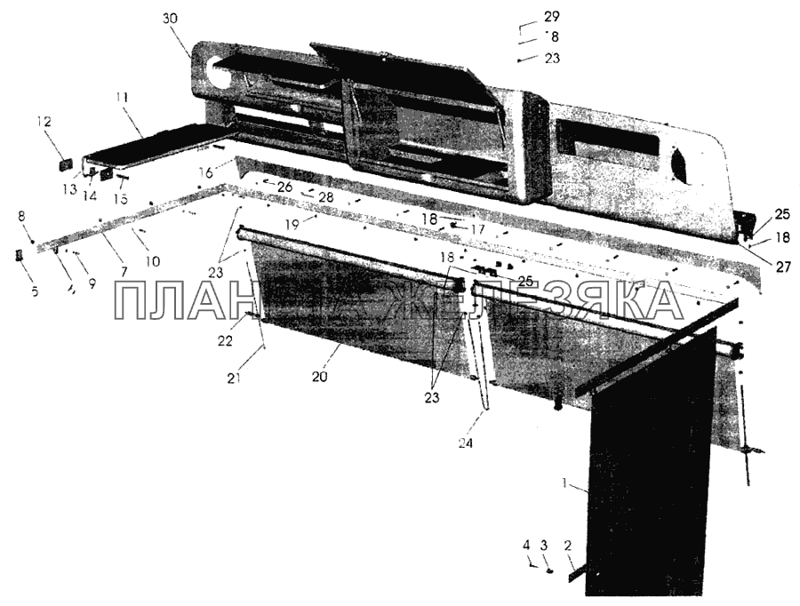 Установка шторок и козырька МАЗ-643068