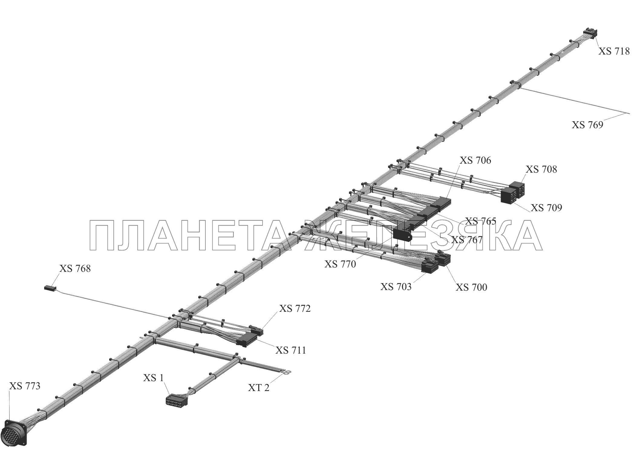 Жгут АБС по кабине 437137-3724610 МАЗ-650119