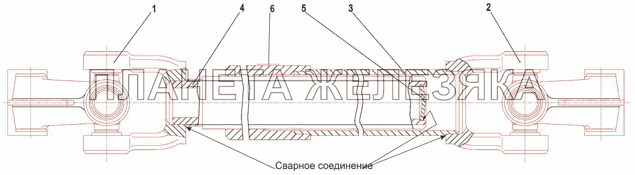 Вал нижний 5440-3444050 МАЗ-6501B9