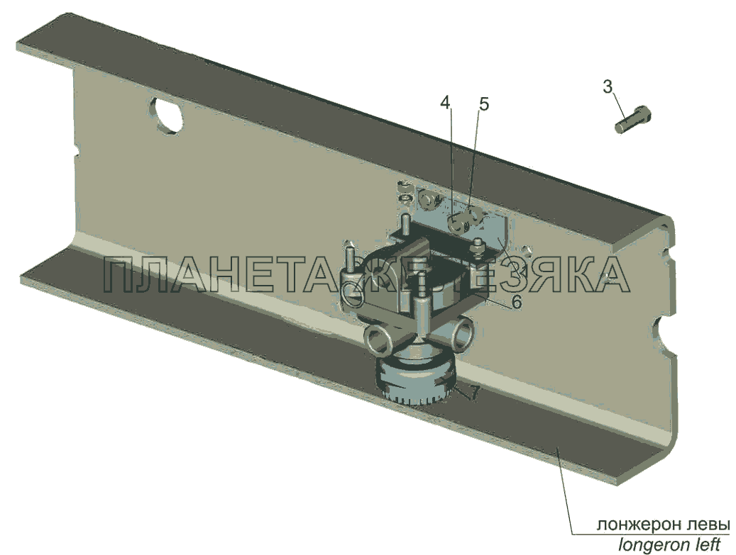 Крепление клапана ускорительного 650119-3518004 МАЗ-6501B9