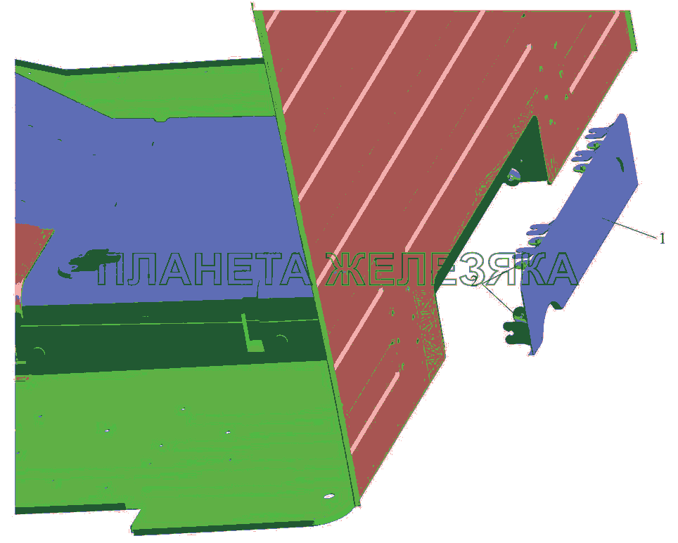 Установка экранов 544003-8400026 МАЗ-6501B9