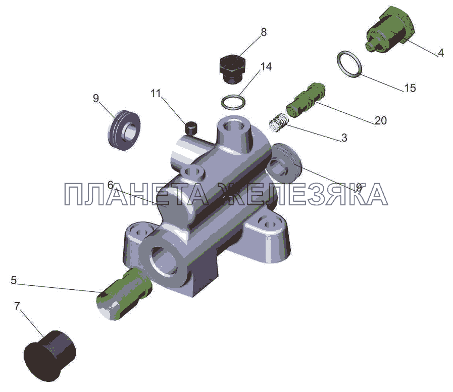 Клапан расхода и давления 5516-8607110 МАЗ-6501B9
