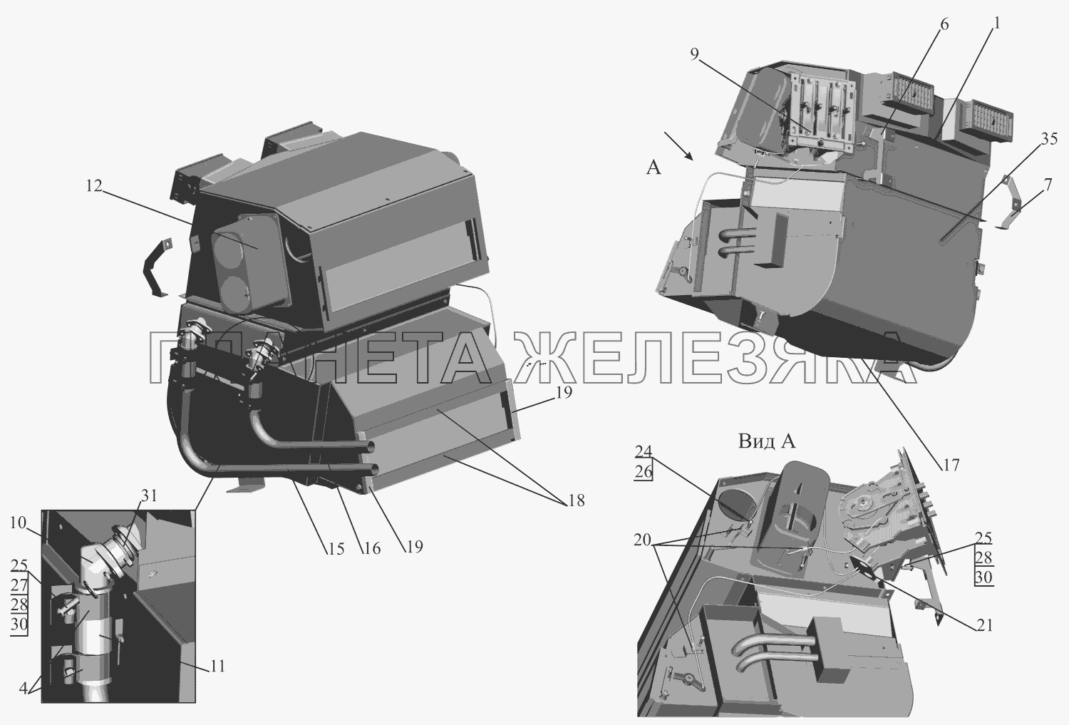 Отопитель 544019-8101010, 544019-8101010-010 МАЗ-651669-320 (340)
