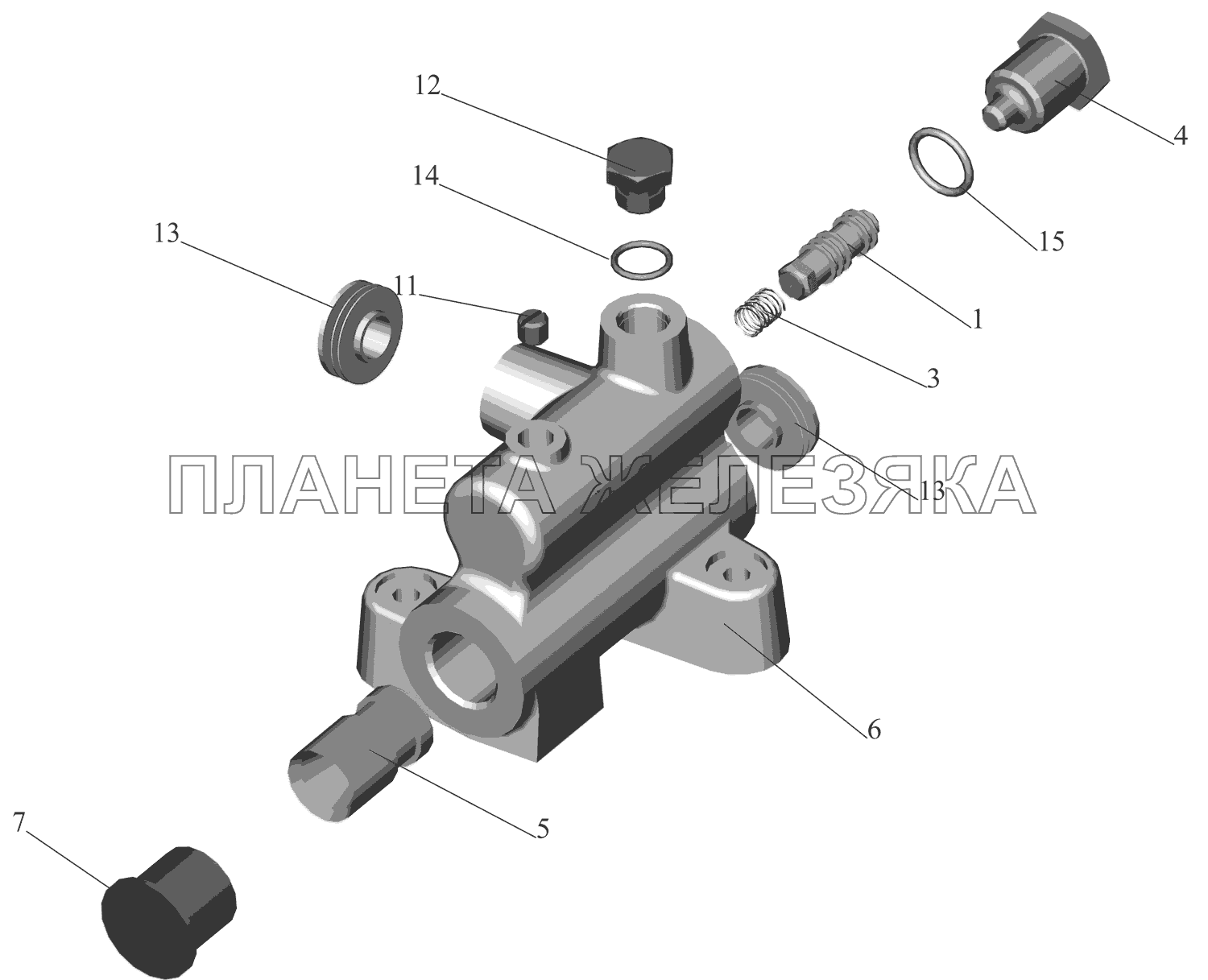 Клапан расхода и давления 642208-8607110 МАЗ-651669-320 (340)