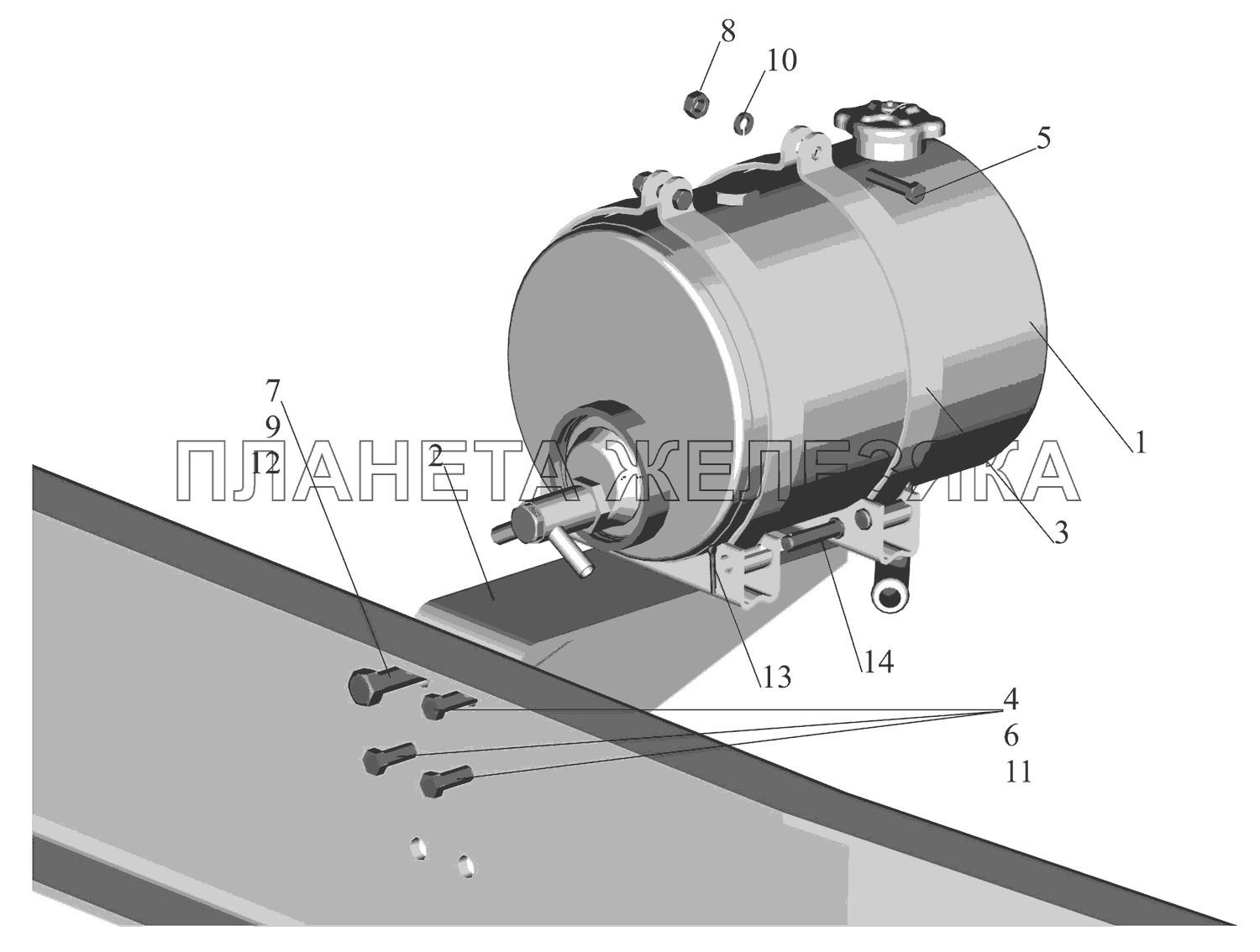Крепление бака 651669-3410001 МАЗ-651669-320 (340)