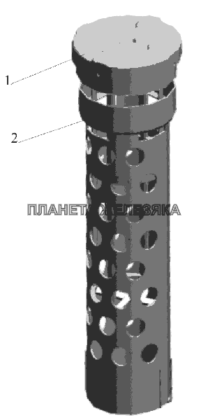 Труба наливная с пробкой 6430-1101083 МАЗ-6516V8-520 (6516V8-540)