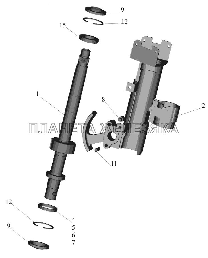Колонка 5440-3444010 МАЗ-6516V8-520 (6516V8-540)