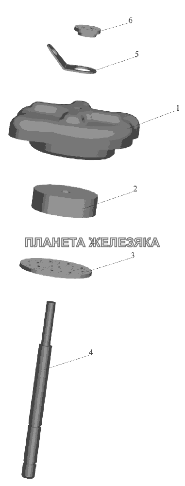 Крышка бака 5551-8608102 МАЗ-6516V8-520 (6516V8-540)