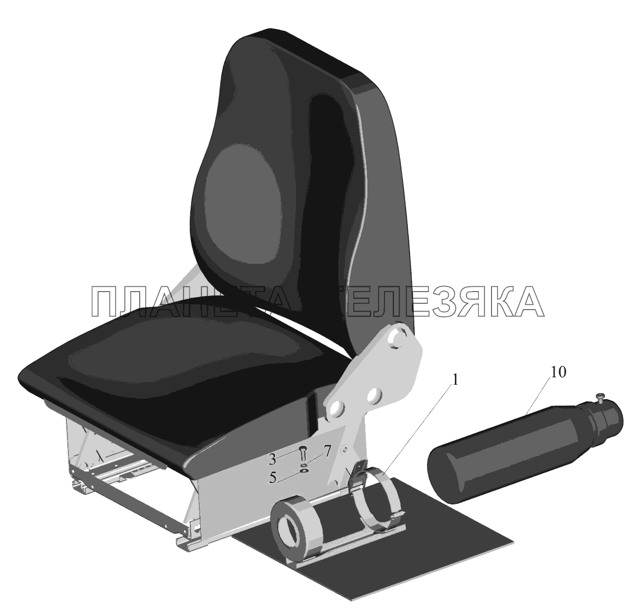 Установка огнетушителя 6501-3910040 МАЗ-6516V8-520 (6516V8-540)