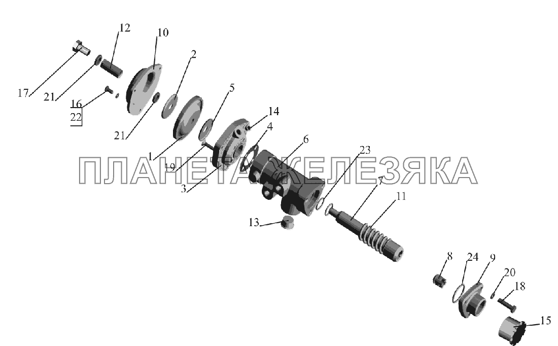 Клапан 643069-8607010-000 МАЗ-6516V8-520 (6516V8-540)