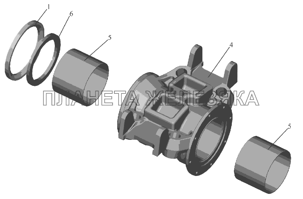 Балансир рессоры 6418-2918018 МАЗ-6516V8-520 (6516V8-540)