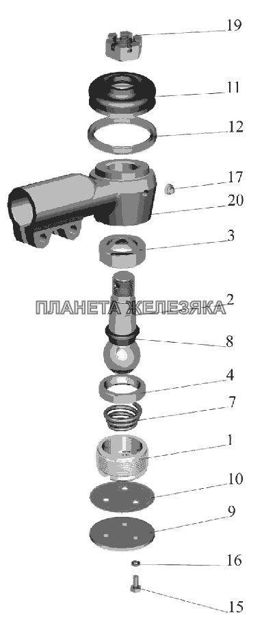 Наконечник 6422-3003057 МАЗ-6516V8-520 (6516V8-540)