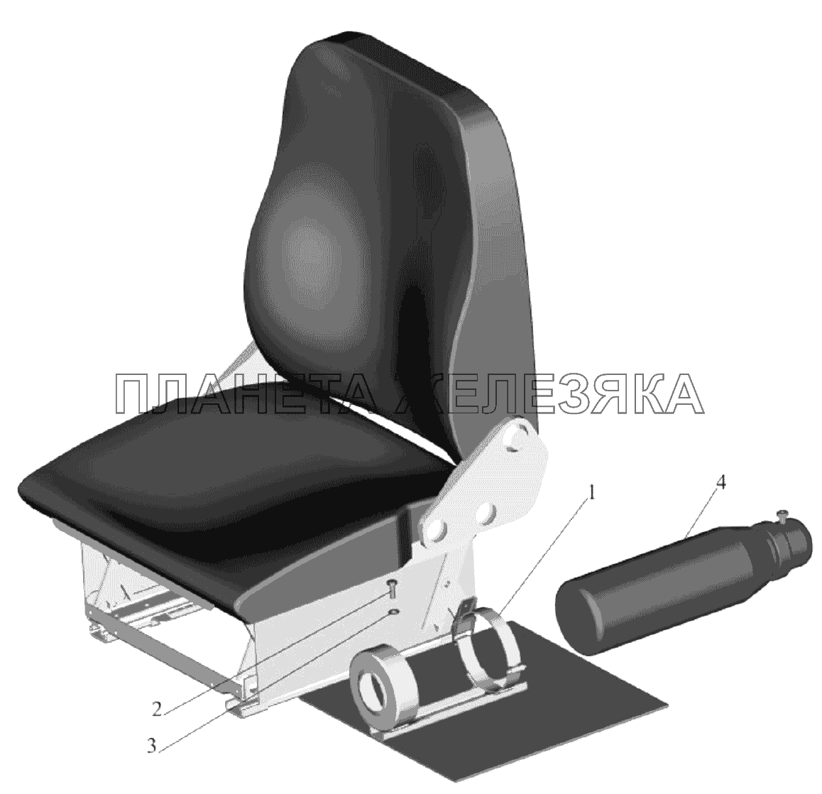 Установка огнетушителя 5516-3910040 МАЗ-651705