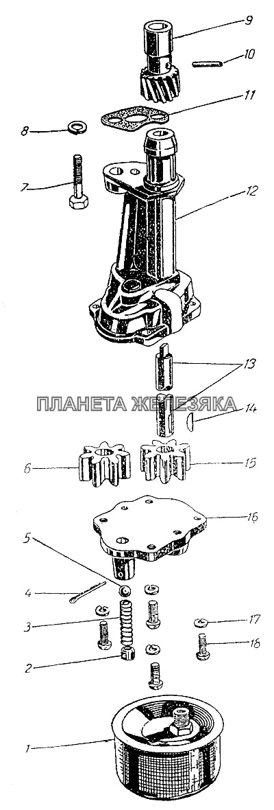 Насос масляный Москвич-400-420