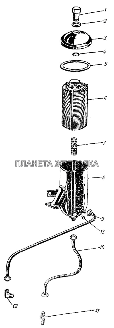 Фильтр масляный тонкой очистки Москвич-400-420