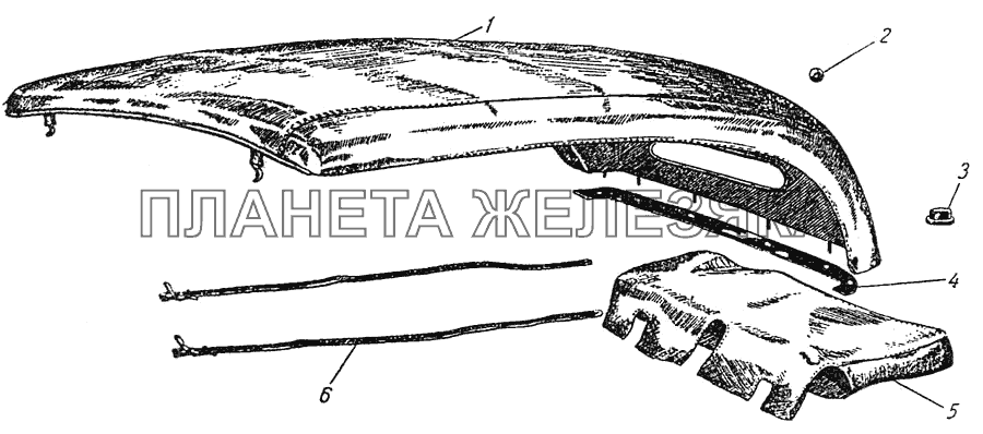 Тент в сборе Москвич-400-420