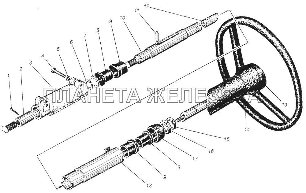 Колонка рулевая 082-3401 МТЗ-082