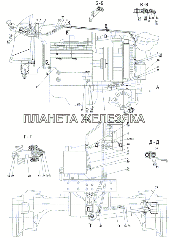 Арматура рулевого управления МТЗ-1021.3