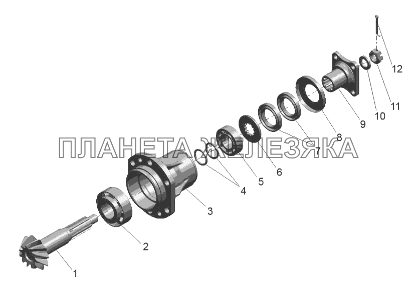 Главная передача ПВМ Беларус-1025.5