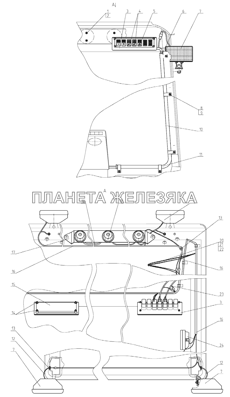 Установка фар рабочих Беларус-1220