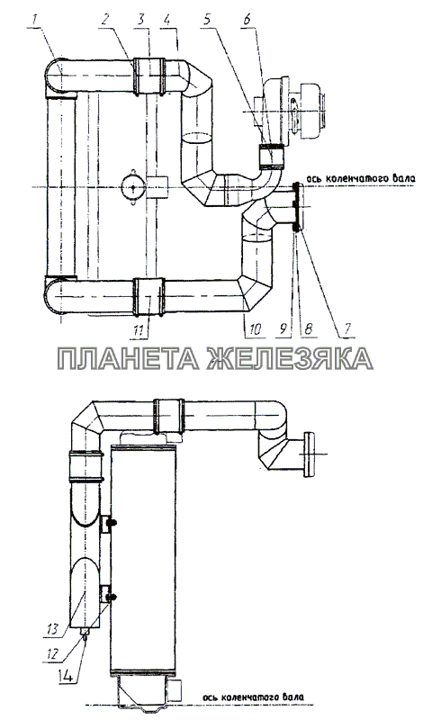 Установка охладителя МТЗ-1222/1523