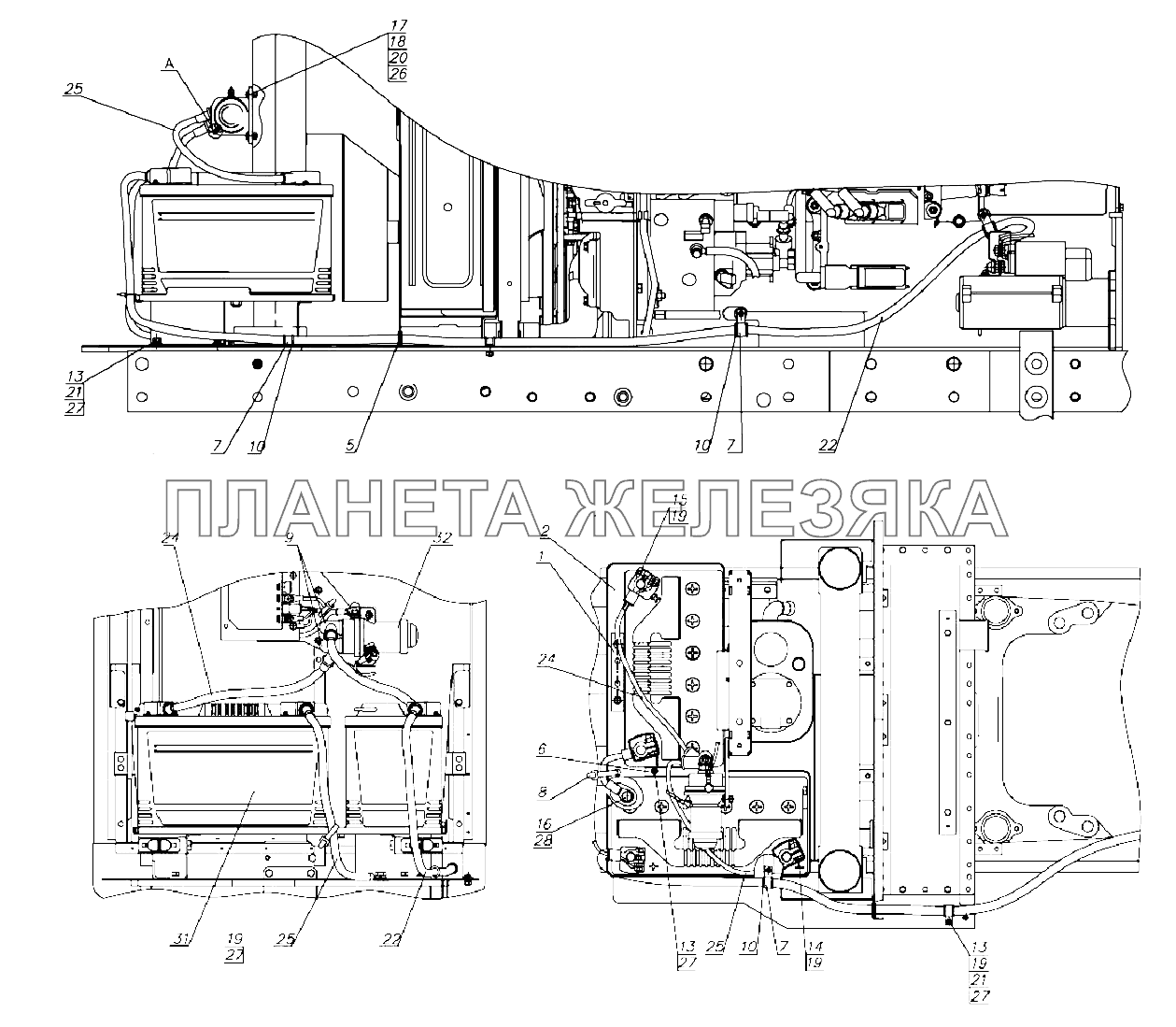 Установка батарей аккумуляторных Беларус-2122.4 Беларус-2122.3/2122.4