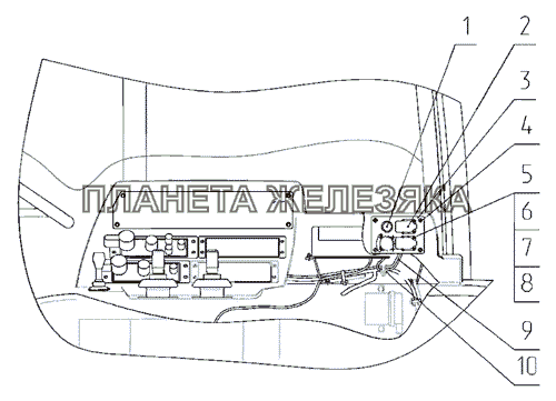 Установка розеток и прикуривателя (2522.1/2822.1/3022.1) МТЗ-2522