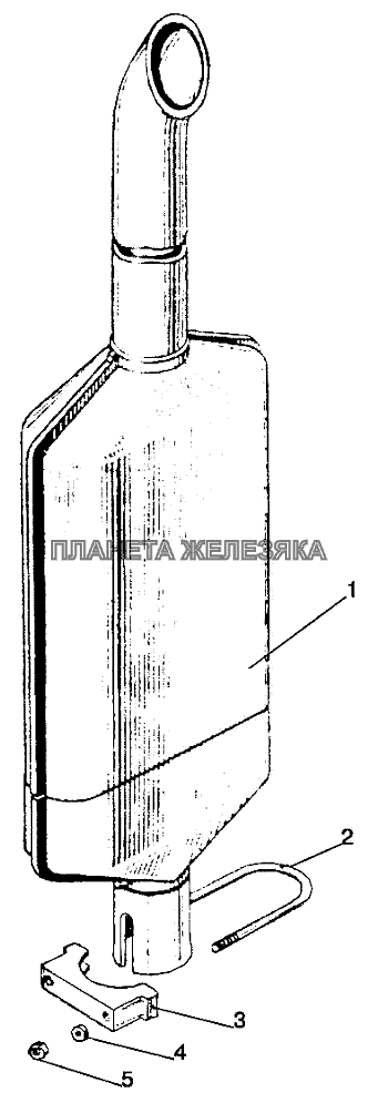 Глушитель 60-1205015-01 МТЗ-80.1