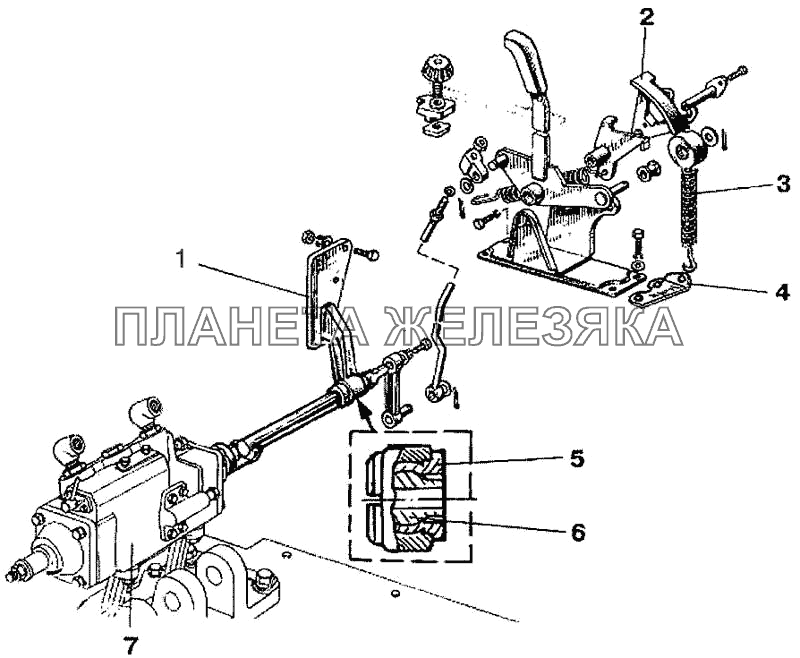 Привод регулятора. МТЗ-900