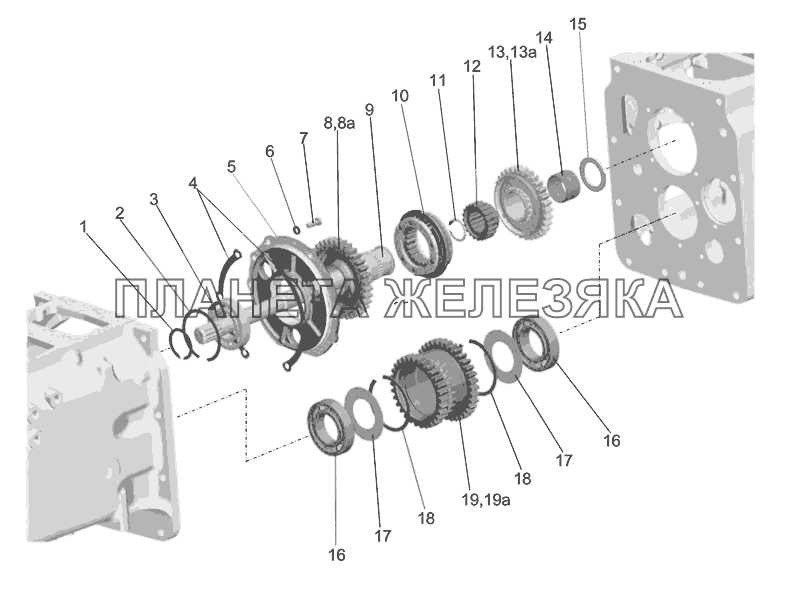 Синхронизированный понижающий редуктор МТЗ-920.4/952.4