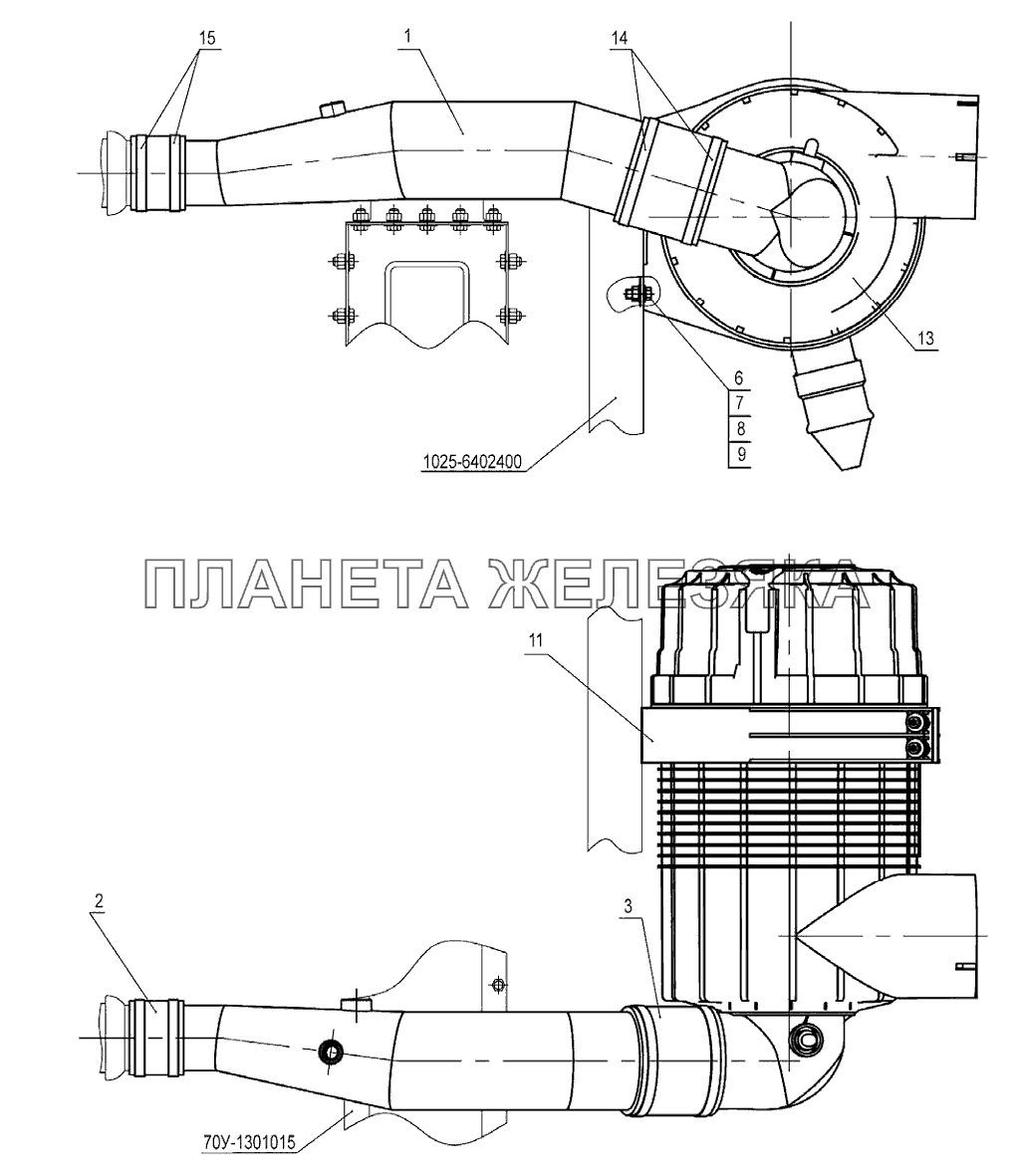 Установка воздухоочистителя Беларус-923.5