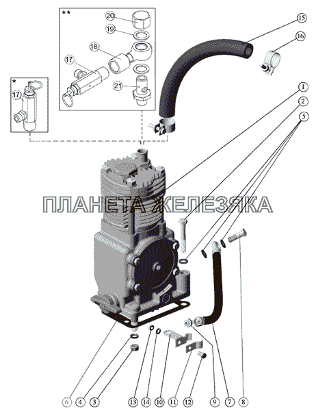 Компрессор МТЗ-900/920/950/952