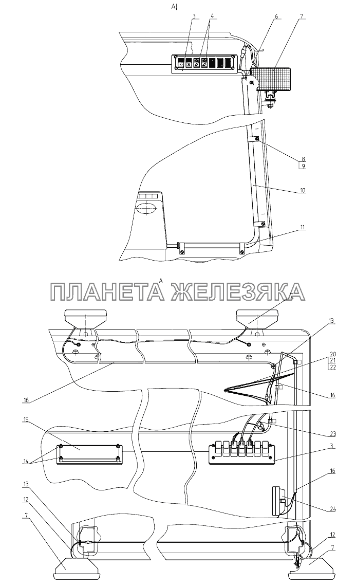 Установка фар рабочих Беларус-952.5