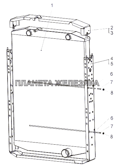 Радиатор 65151-1301008 МЗКТ-65151 