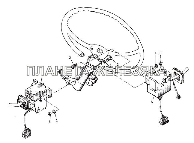 Установка переключателей на рулевой колонке МЗКТ-65151 