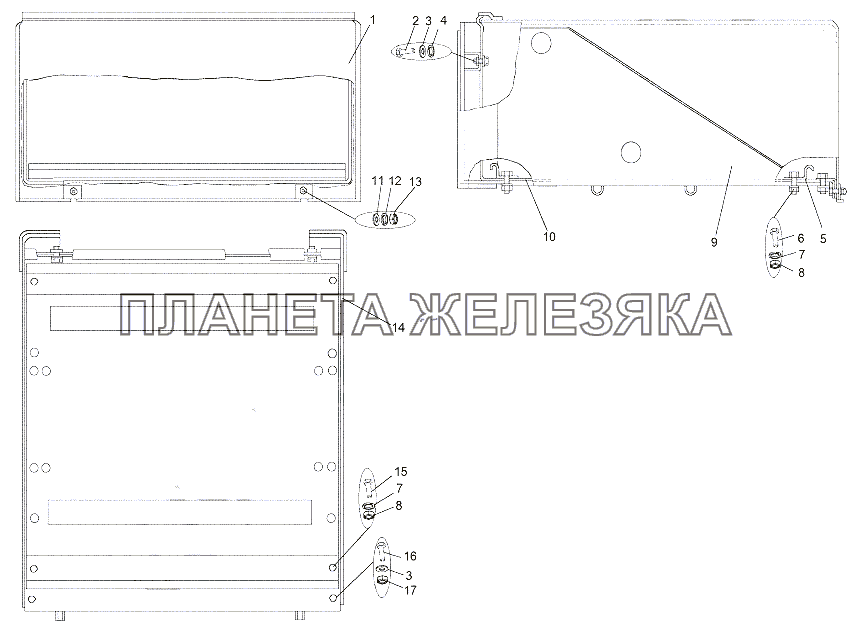 Аккумуляторный контейнер 8007-3748002, 8007-3748002-10 МЗКТ-65151 
