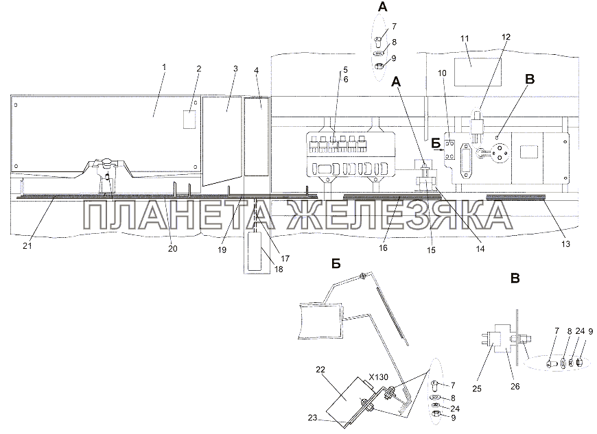 Установка электрооборудования в кабине МЗКТ-65151 