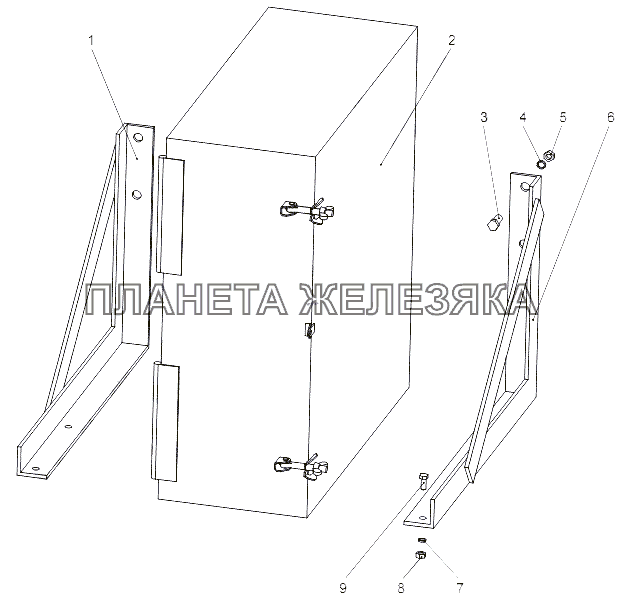 Установка инструментального ящика МЗКТ-65151 