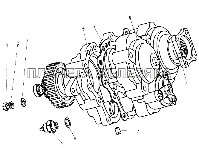 Коробка отбора мощности 75165-4201010 МЗКТ-65151 